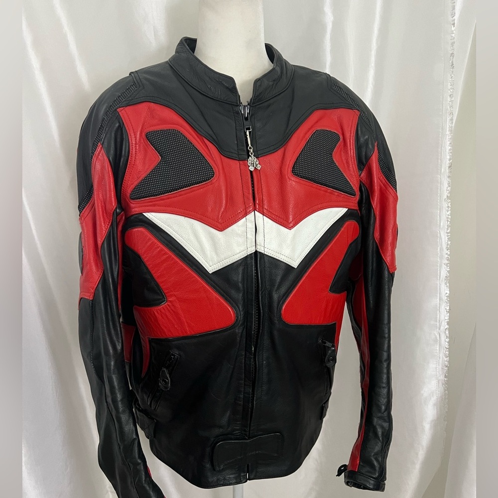 Speed Moda Italia Leather Biker Jacket Size L